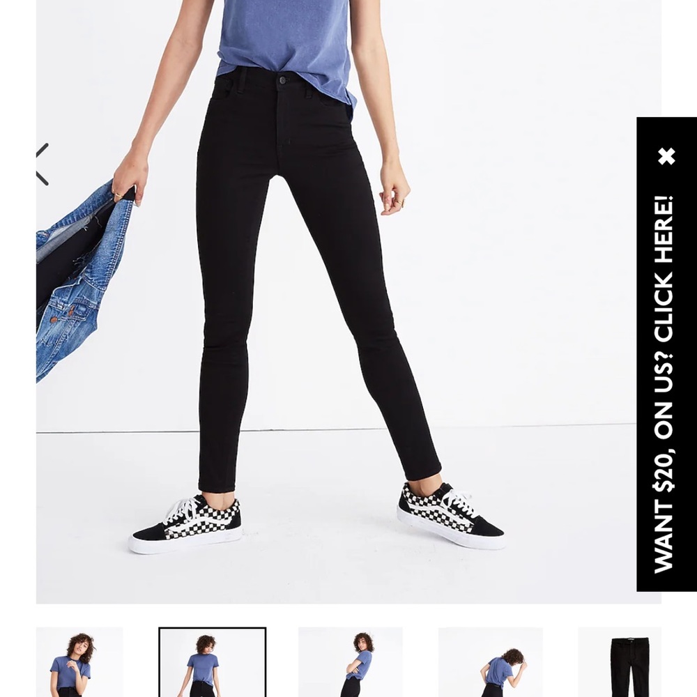 Madewell Roadtripper Black Bennett wash skinny